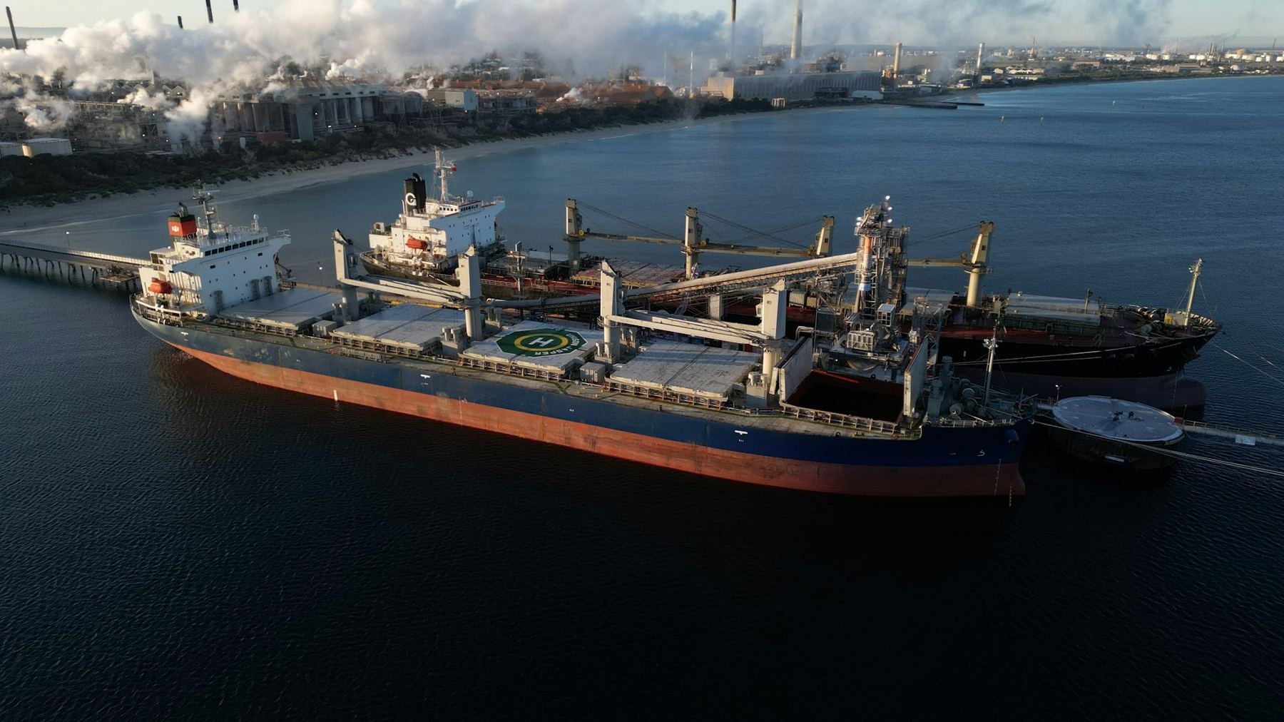 Bulk carrier at sea